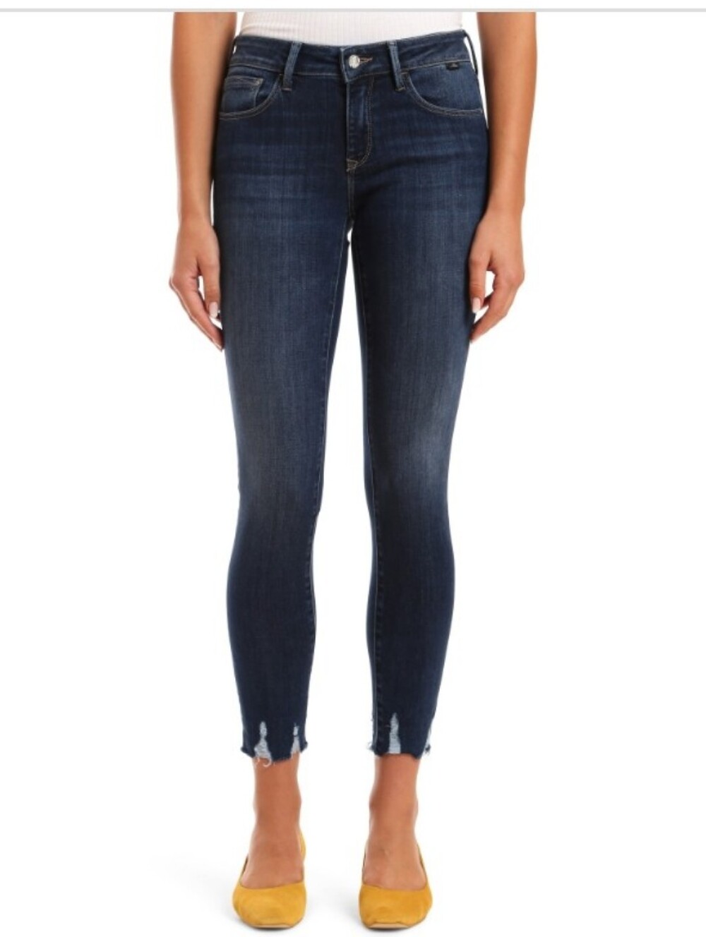 Women's Mavi Jeans Adriana Destroyed Hem Ankle Skinny Jeans Sz 32 X 28